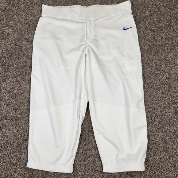 Nike Other - Nike Baseball Pants Mens XL White BQ9021-108 NEW Blue Swoosh Athletic Knickers
